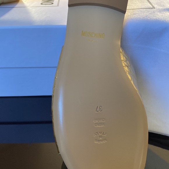 Moschino Croc Embossed Slide Sandal - Picture 10 of 16